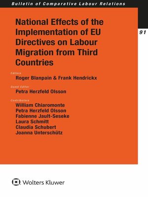 cover image of National Effects of the Implementation of EU Directives on Labour Migration from Third Countries